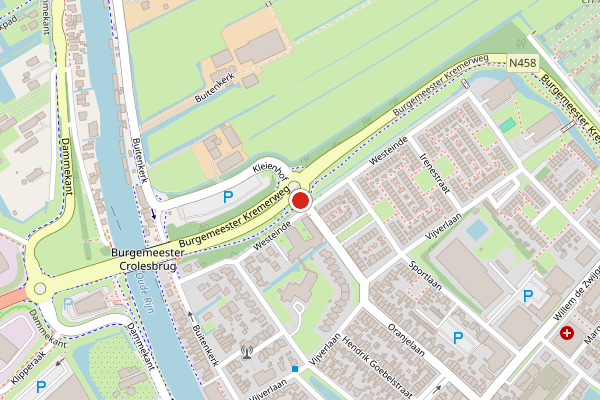 Brandweer-melding op Oranjehof, Bodegraven op 28 juni, kaart-overzicht