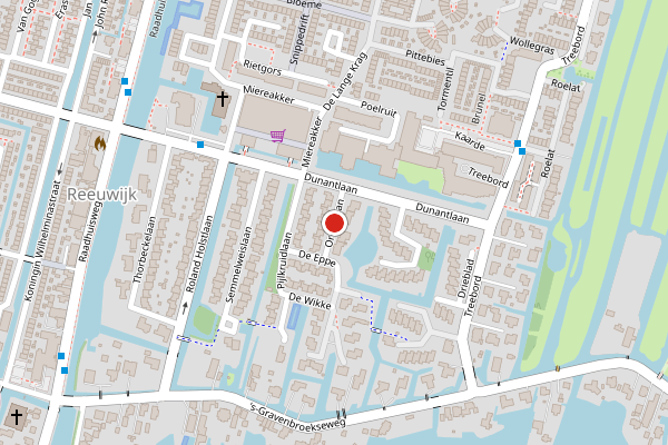 Brandweer-melding op Orchislaan, Reeuwijk op 27 juni, kaart-overzicht