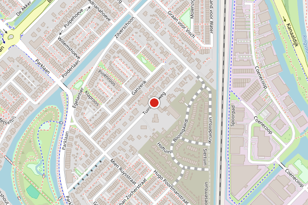 Brandweer-melding op Tuinbouwweg, Waddinxveen op 27 juni, kaart-overzicht