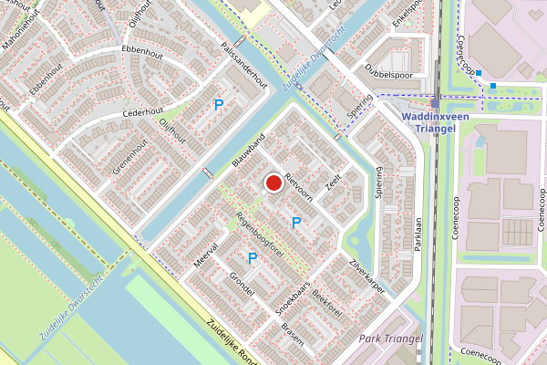 Brandweer-melding op Barbeel, Waddinxveen op 27 juni, kaart-overzicht