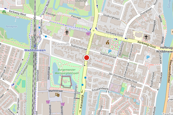 Ambulance + Brandweer samen ter plaatse op Kanaalstraat, Waddinxveen op 29 juni, kaart-overzicht nieuws-bericht