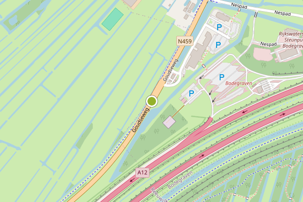 Ambulance-melding op Goudseweg, Bodegraven op 29 juni, kaart-overzicht