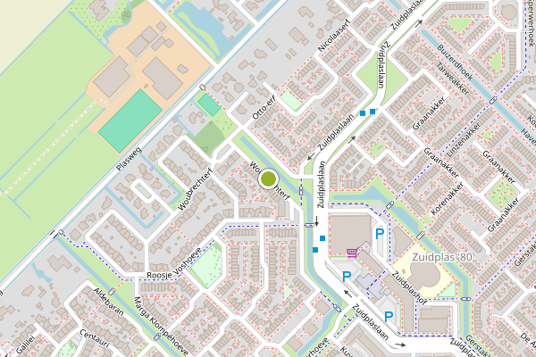Ambulance-melding op Woubrechterf, Waddinxveen op 29 juni, kaart-overzicht