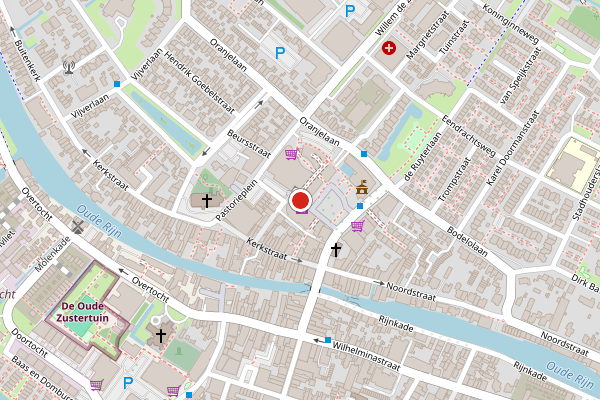 Brandweer-melding op Raadhuisplein, Bodegraven op 29 juni, kaart-overzicht