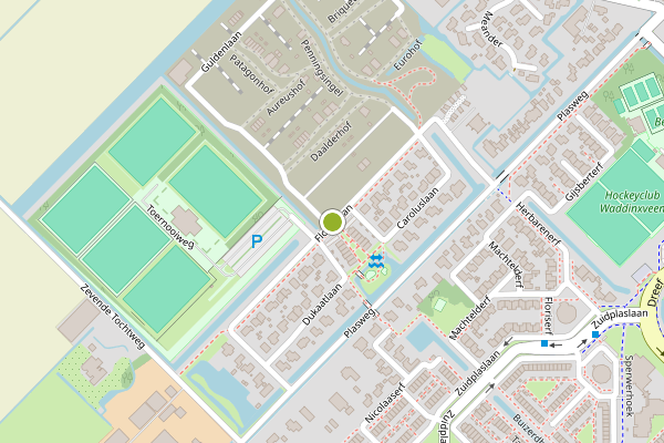 Ambulance-melding op Florijnlaan, Waddinxveen op 1 juli, kaart-overzicht