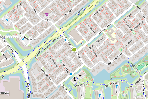 Ambulance-melding op Willem Barentszlaan, Gouda op 1 juli, kaart-overzicht