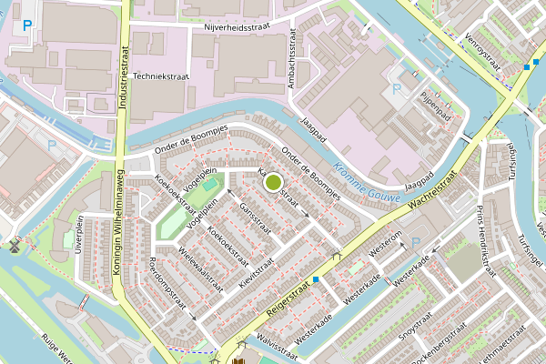Ambulance-melding op Karekietstraat, Gouda op 1 juli, kaart-overzicht