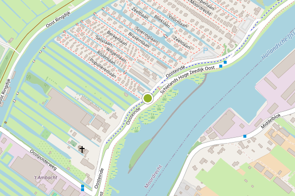 Ambulance-melding op Oosteinde, Moordrecht op 3 juli, kaart-overzicht
