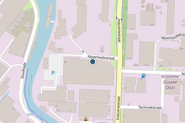 Politie-melding op Industriestraat, Gouda op 3 juli, kaart-overzicht