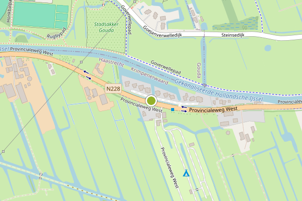 Ambulance-melding op Provincialeweg West, Haastrecht op 3 juli, kaart-overzicht