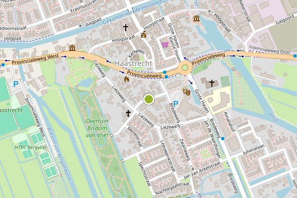 Ambulance-melding op Bisdom van Vlietstraat, Haastrecht op 4 juli, kaart-overzicht