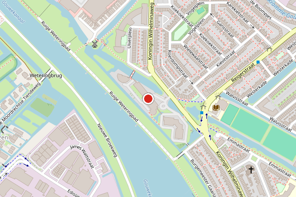 Brandweer-melding op Bernhardhof, Gouda op 4 juli, kaart-overzicht
