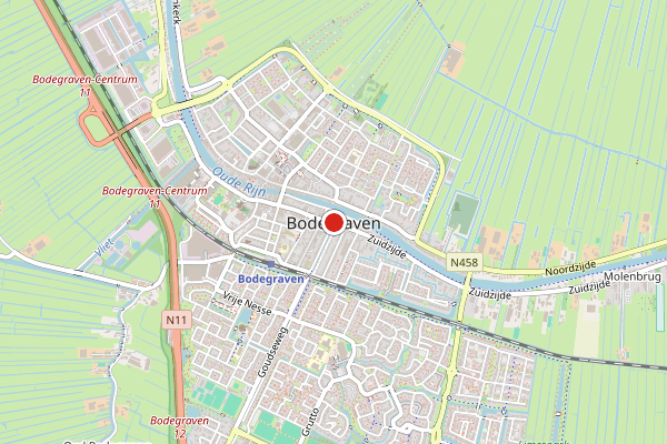Brandweer-melding op Bodegraven op 6 juli, kaart-overzicht