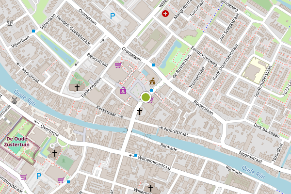 Ambulance-melding op Marktstraat, Bodegraven op 7 juli, kaart-overzicht