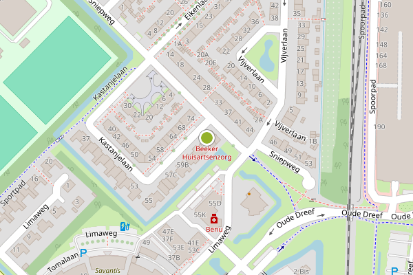 Ambulance-melding op Kastanjelaan, Waddinxveen op 7 juli, kaart-overzicht