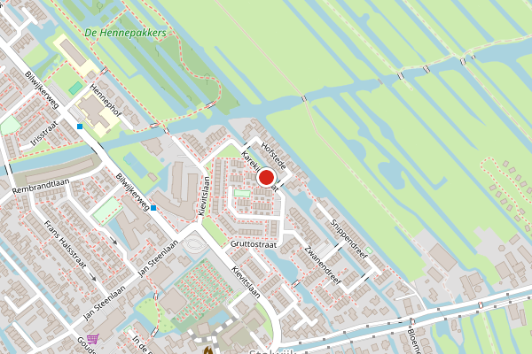 Brandweer-melding op Karekietstraat, Stolwijk op 8 juli, kaart-overzicht