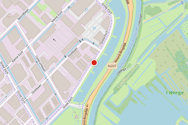 Brandweer-melding op Grote Esch, Moordrecht op 8 juli, kaart-overzicht