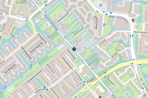 Politie-melding op Bloemendaalseweg, Gouda op 9 juli, kaart-overzicht