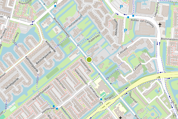 Ambulance-melding op Bloemendaalseweg, Gouda op 9 juli, kaart-overzicht
