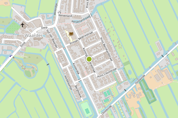 Ambulance-melding op Koningin Julianastraat, Waarder op 9 juli, kaart-overzicht