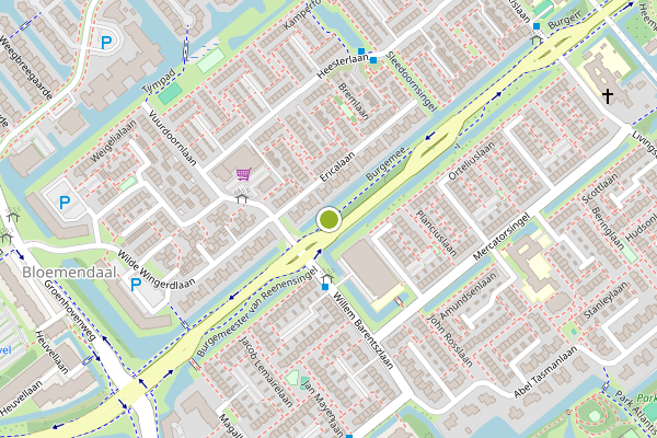 Ambulance-melding op Burgemeester van Reenensingel, Gouda op 10 juli, kaart-overzicht