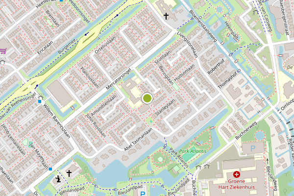Ambulance-melding op R.F. Burtonlaan, Gouda op 11 juli, kaart-overzicht