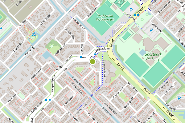 Ambulance-melding op Havikhoek, Waddinxveen op 11 juli, kaart-overzicht