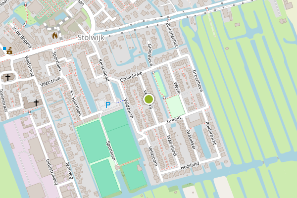 Ambulance-melding op Veenderij, Stolwijk op 12 juli, kaart-overzicht