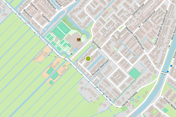 Ambulance-melding op Nicolaas Beetslaan, Moordrecht op 11 juli, kaart-overzicht