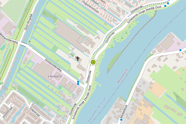 Ambulance-melding op Oosteinde, Moordrecht op 14 juli, kaart-overzicht