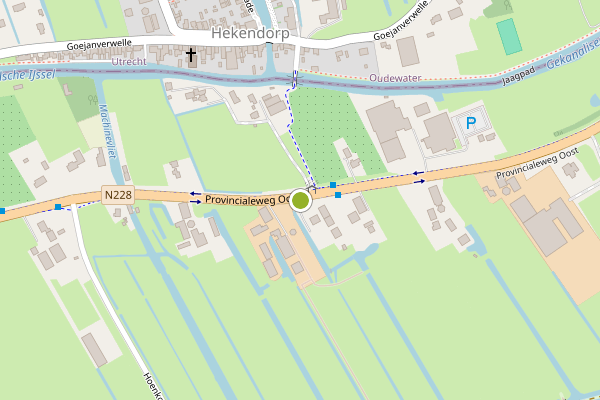 Ambulance-melding op Provincialeweg Oost, Haastrecht op 15 juli, kaart-overzicht