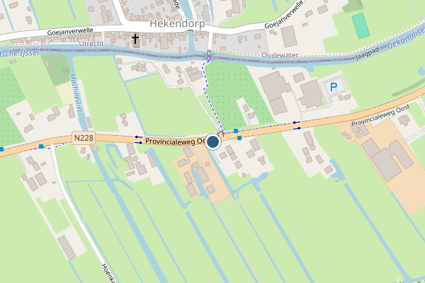 Politie-melding op Provincialeweg Oost, Haastrecht op 15 juli, kaart-overzicht