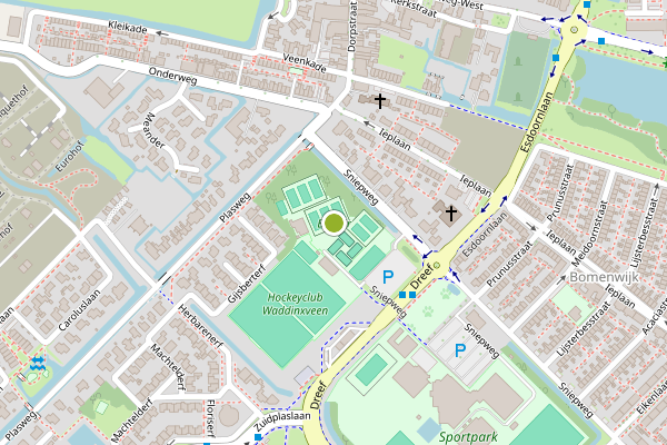 Ambulance-melding op Sniepweg, Waddinxveen op 15 juli, kaart-overzicht