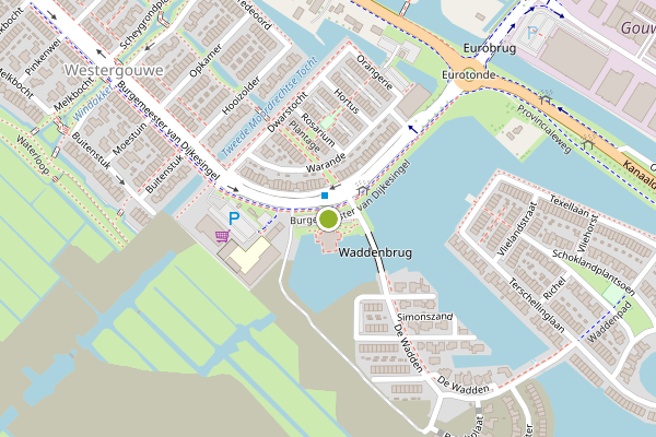 Ambulance-melding op Wieringenhof, Gouda op 16 juli, kaart-overzicht