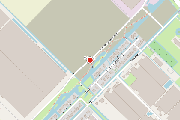 Brandweer-melding op Piet Stuurmanweg, Waddinxveen op 17 juli, kaart-overzicht