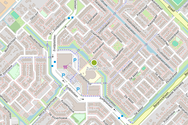 Ambulance-melding op Korenakker, Waddinxveen op 18 juli, kaart-overzicht