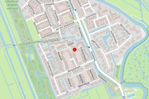 Brandweer-melding op Pinksterbloem, Haastrecht op 29 juli, kaart-overzicht