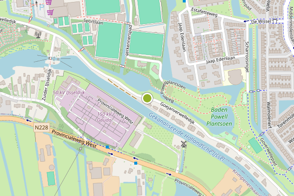 Ambulance-melding op Goejanverwelledijk, Gouda op 29 juli, kaart-overzicht