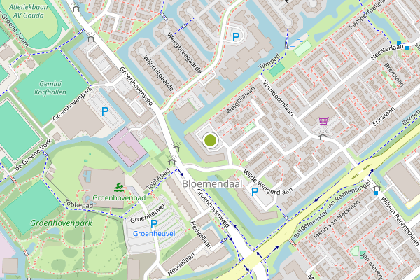 Ambulance-melding op Bosranklaan, Gouda op 30 juli, kaart-overzicht