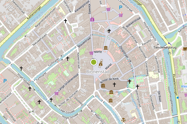 Ambulance-melding op Markt, Gouda op 31 juli, kaart-overzicht