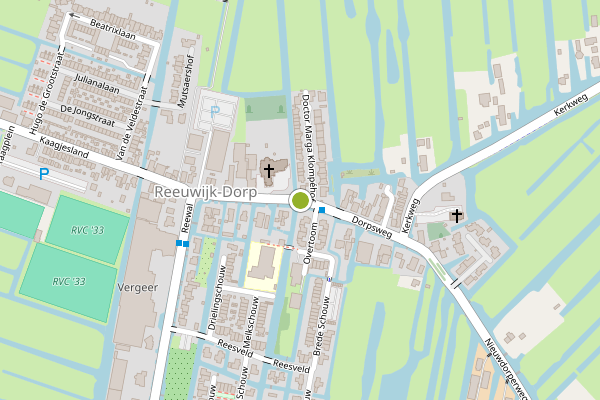 Ambulance-melding op Dorpsweg, Reeuwijk op 1 augustus, kaart-overzicht