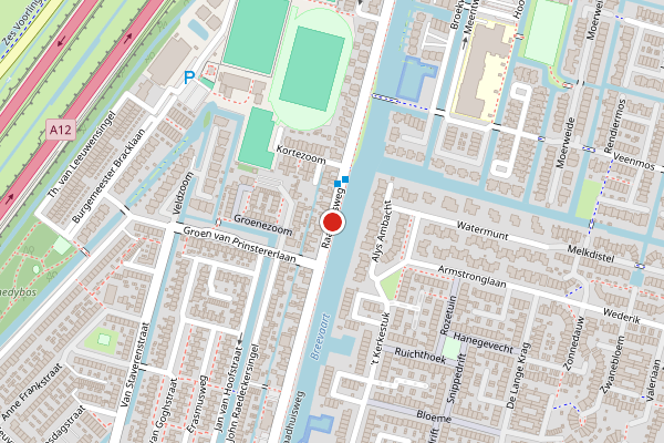 Brandweer-melding op Raadhuisweg, Reeuwijk op 2 augustus, kaart-overzicht