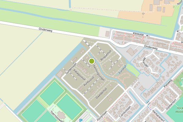 Ambulance-melding op Penningsingel, Waddinxveen op 2 augustus, kaart-overzicht