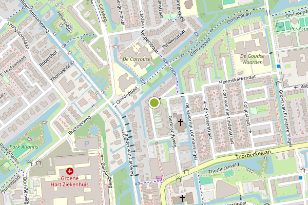 Ambulance-melding op Marga Klompestraat, Gouda op 3 augustus, kaart-overzicht