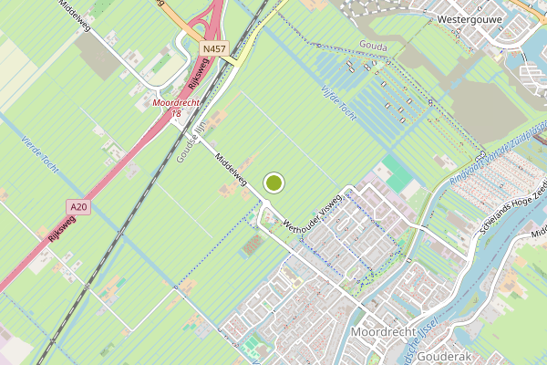 Ambulance-melding op Moordrecht op 3 augustus, kaart-overzicht