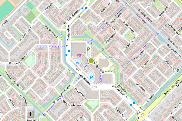 Ambulance-melding op Zuidplaslaan, Waddinxveen op 3 augustus, kaart-overzicht