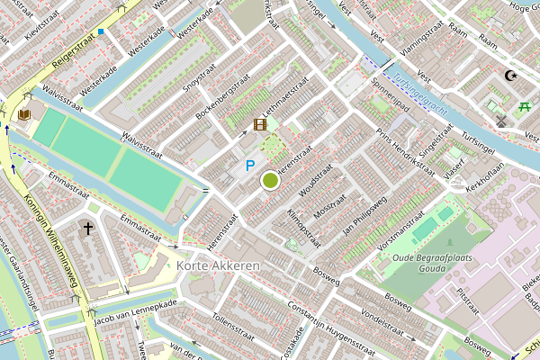 Ambulance-melding op Herenstraat, Gouda op 3 augustus, kaart-overzicht