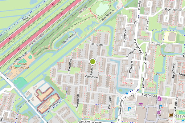 Ambulance-melding op Rietzoom, Gouda op 3 augustus, kaart-overzicht