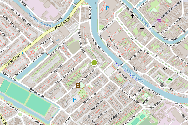 Ambulance-melding op Prins Hendrikstraat, Gouda op 3 augustus, kaart-overzicht