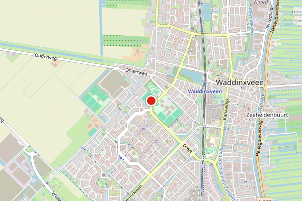 Brandweer-melding op Waddinxveen op 4 augustus, kaart-overzicht
